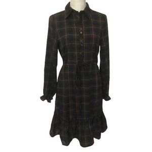 NWT Promesa Women's Vintage Inspired Dark Navy‎ With Copper Striping Dress